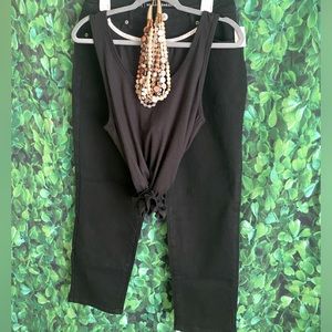 3 for 1 - Black Tank & Jeans w/Statement Necklace
